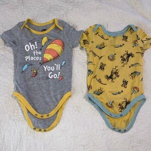 18M Dr Seuss Onesie Set